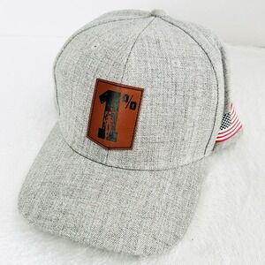 Army Performance 1% Patch Hat Cap Snapback Adjustable Gray Outdoors Workwear